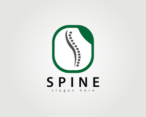 spine vector logo design simple concept illustration for business company