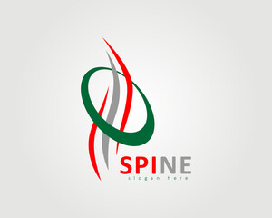 spine vector logo design illustration concept icon business company