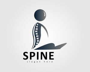 Spine logo designed with a simple stick man concept for the company icon