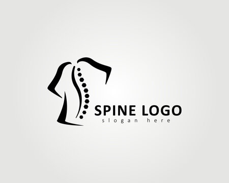 Spine logo with a very common and simple concept of a shirt and spine symbol