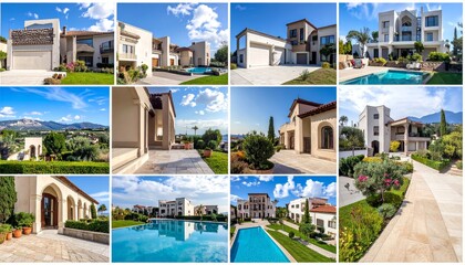 collage of real estate architecture elements