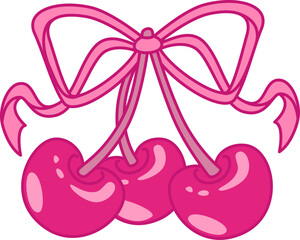 Cherry Cluster with Ribbon