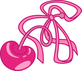 Cherry with Ribbon Bow