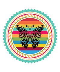 Abstract Logo Ornament Butterfly Design