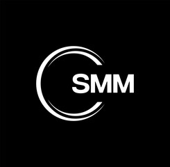 SMM set ,SMM logo. S M M design. White SMM letter. SMM, S M M letter logo design. Initial letter SMM letter logo set, linked circle uppercase monogram logo. S M M letter logo vector design.	