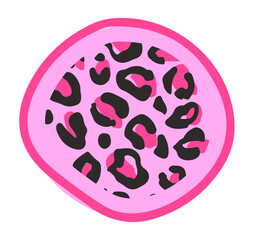 Naklejka premium Leopard Circle Sticker