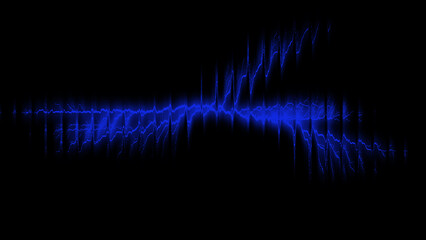 Abstract blue light trails on a black background creating a futuristic and dynamic visual effect, perfect for technology and science themes