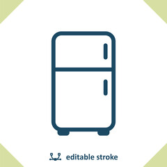 Fridge Icon. Freezer, Refrigerator, Kitchen