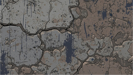 Cracked And Textured Grunge Wall Surface For Background Use