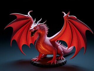 red dragon on white background
