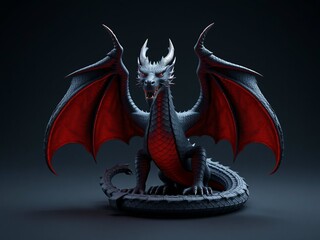 red dragon vector illustration