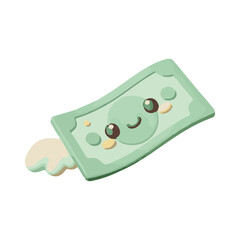 flying dollar bills vector illustration design