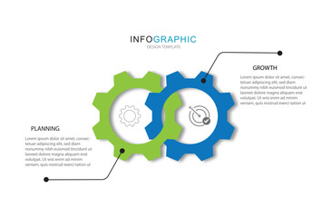 Vector infographic design template with 2 options or steps	