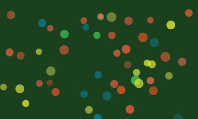 Colorful Circles on Dark Green Background Creating a Festive or Abstract Pattern for Backdrops and Designs