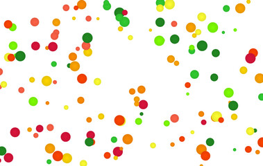Colorful spheres scattered across a white background creating a vibrant and playful design ideal for festive occasions and abstract projects © Jannatul