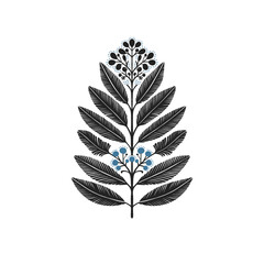 Merry Christmas and Happy New Year illustration, for greeting cards, posters, holiday covers. Xmas festive linocut black hand drawn.