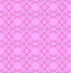 Pink abstract seamless pattern in line style