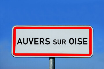 Obraz premium Ortsschild Auvers-sur-Oise