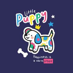 Little puppy vector for kids design.eps