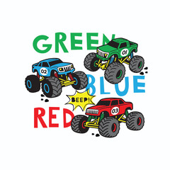 Monster truck vector for kids design  © atap