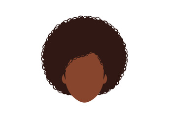 Image of a person with dark curly hair and skin