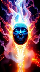 portrait of a girl with a mask