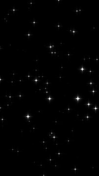 Seamless loop video of Sparkling fantasy particle background (white) [vertical video]