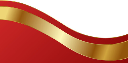 Red and Gold Luxury Corner Border Illustration