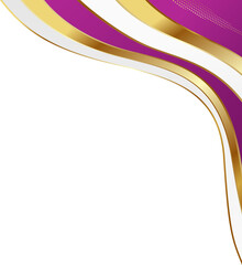 Purple and Gold Luxury Corner Border Illustration