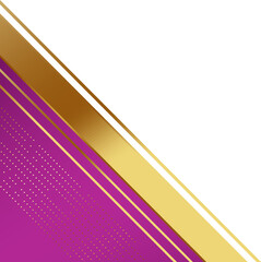 Purple and Gold Luxury Corner Border Illustration