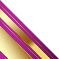 Purple and Gold Luxury Corner Border Illustration