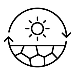 Drought Management Icon. Vector Line Icon