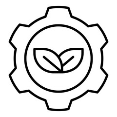 Eco-Friendly Technology Icon. Vector Line Icon