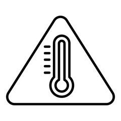 Heatwave Alert Icon. Vector Line Icon