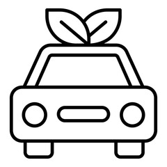 Green Transportation Icon. Vector Line Icon