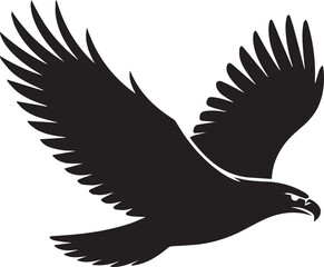 PrClean Vector Icon of Soaring Bird with Spread Wingsint