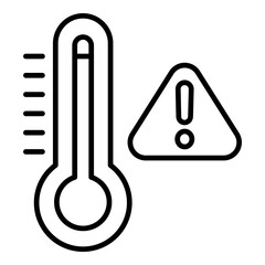 Heatwave Alert Icon. Vector Line Icon