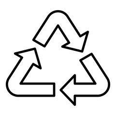 Recycle Icon. Vector Line Icon