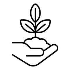 Reforestation Icon. Vector Line Icon