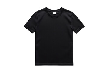 Naklejka premium Black crewneck short sleeve tee isolated on a transparent background