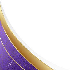 Purple and Gold Luxury Corner Border Illustration