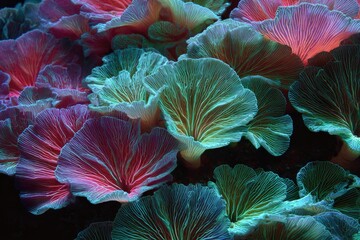 Close-up of colorful fungi