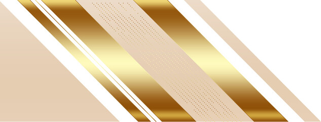 Obraz premium Beige and Gold Luxury Corner Border Illustration