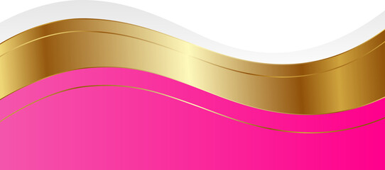 Obraz premium Pink and Gold Luxury Corner Border Illustration