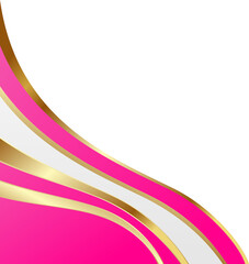 Pink and Gold Luxury Corner Border Illustration