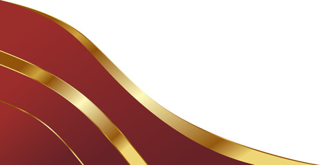 Red and Gold Luxury Corner Border Illustration