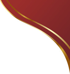 Red and Gold Luxury Corner Border Illustration