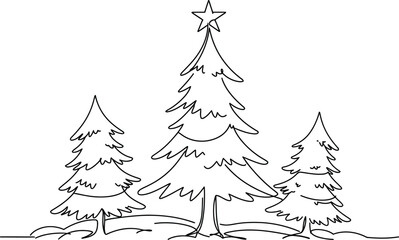 Obraz premium 🎄Set of Christmas tree vectors with snow, fir and pine illustrations for a winter holiday season design