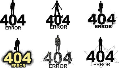 Print404 error page concept, website not found illustration, digital problem design, lost connection alert, internet failure message, modern web technology issue.