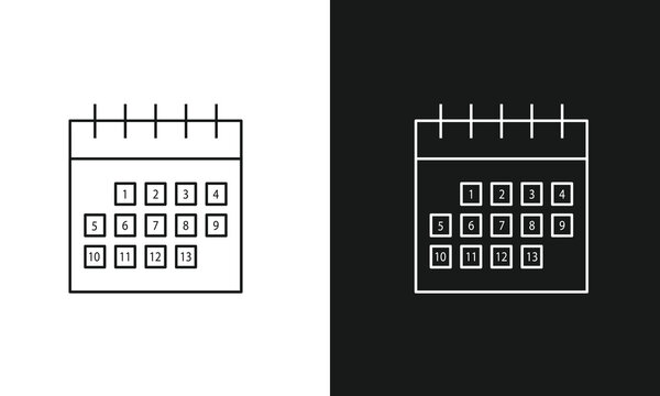 Monthly Calendar and Schedule Icon for Planning Events, Appointments, Dates, and Deadlines.